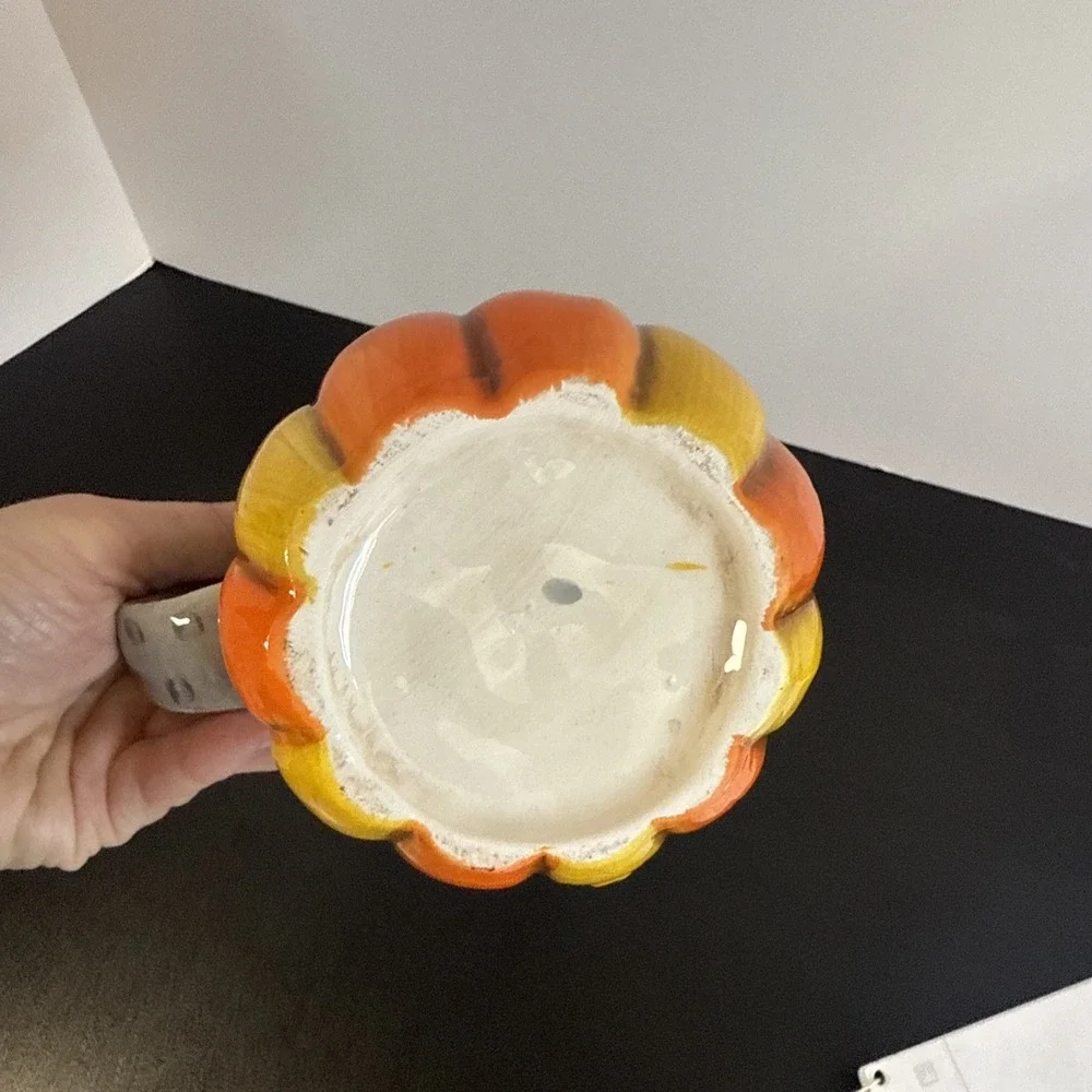Joanna Parker Owl Pumpkin Halloween /Fall‎ Decor Mini Pitcher  Vintage Inspired